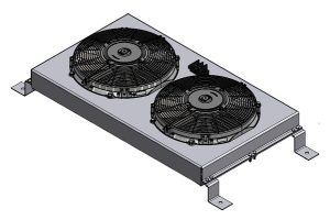 891005 Condenser - Low profile micro-channel electric condenser. Heavy duty, black powder coated steel casing - Perfect for small to medium size cabs.