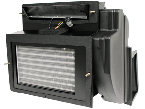 Kenworth HVAC Assembly houses the truck's A/C Evaporator , Heater core, Expansion valve, Thermostatic Switch, Electronic Actuated Fresh Air Door, high-flow SPAL blower motor and a Receiver Drier (where applicable). 