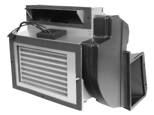 Kenworth HVAC Assembly houses the truck's A/C Evaporator , Heater core, Expansion valve, Thermostatic Switch, Electronic Actuated Fresh Air Door, high-flow SPAL blower motor and a Receiver Drier (where applicable). 
